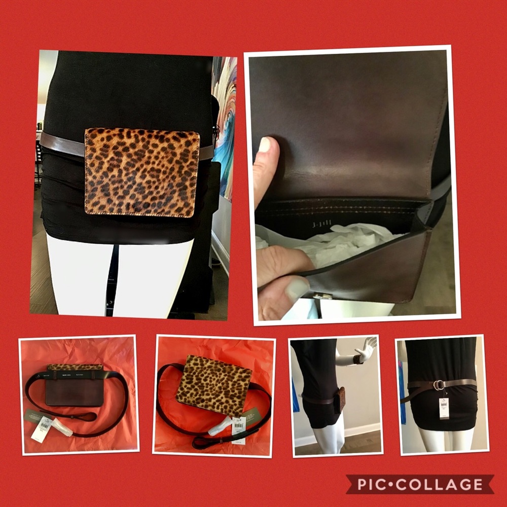 🍭Leopard Print Italian Leather Belt Bag🍬